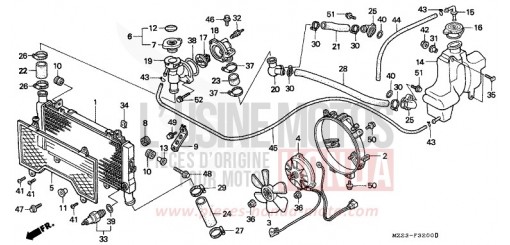 RADIATEUR CBR1000FP de 1993